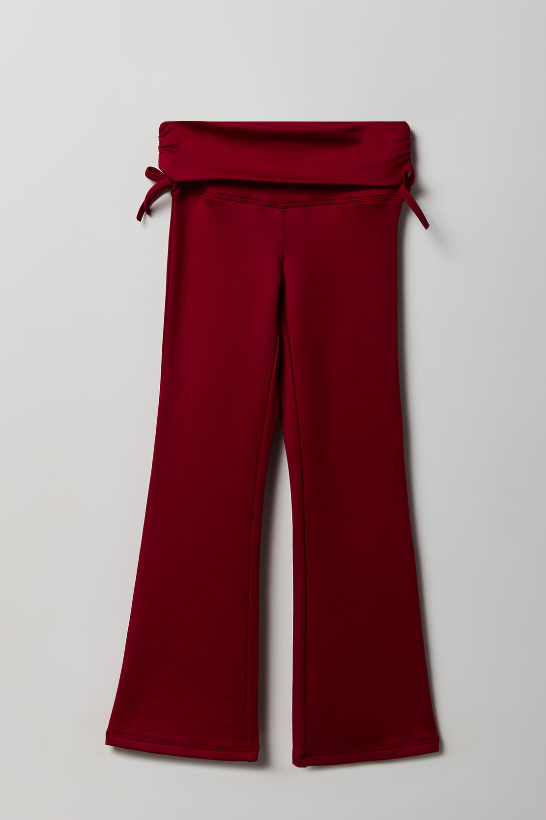 Girls Active Fleece Lined Flare Legging - Red