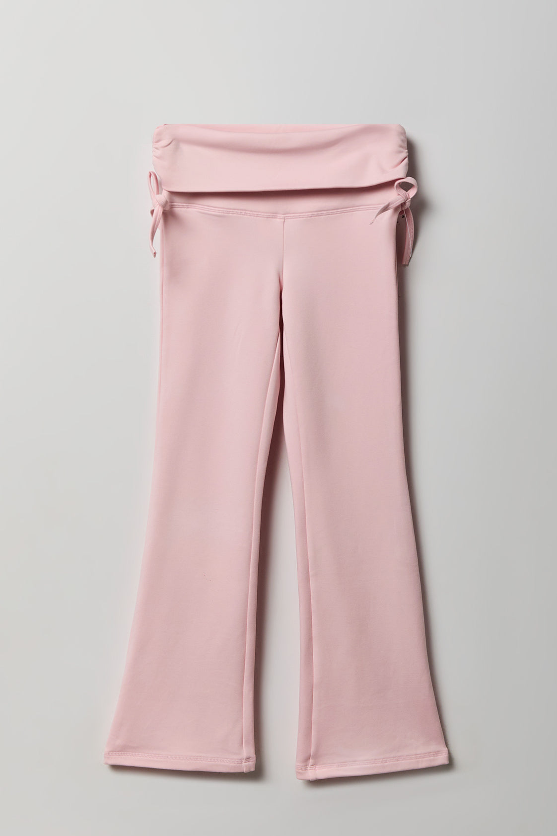 Girls Active Fleece Lined Flare Legging - Light Pink