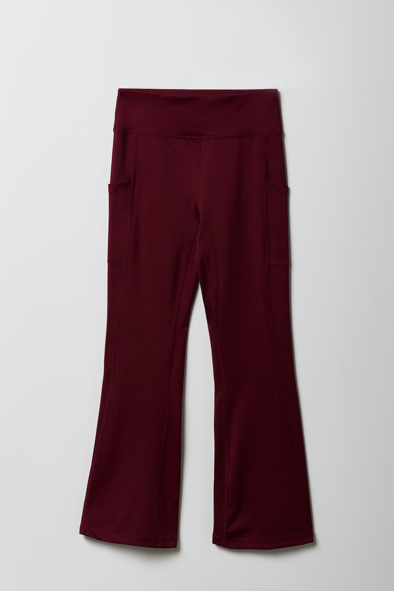 Girls Active Side Pocket Flare Legging