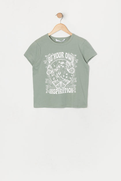 T-shirt à imprimé Be Your Own Inspiration pour fille