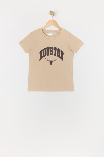 T-shirt à imprimé Houston pour fille
