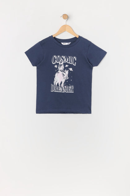 T-shirt à imprimé Cosmic Dreamer pour fille