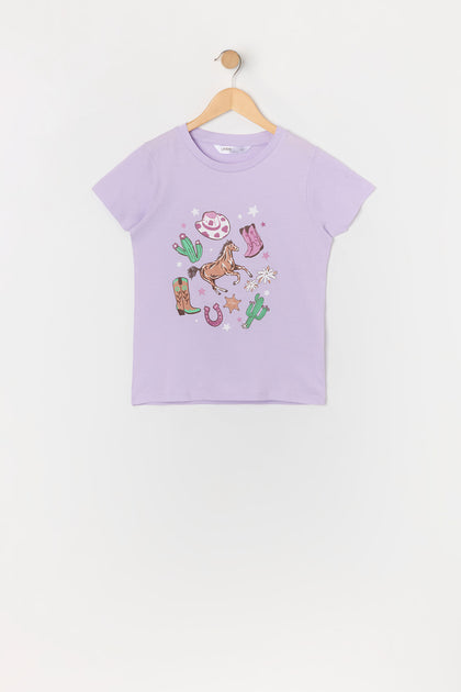 Girls Cowgirl Graphic T-Shirt