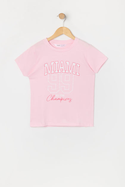 T-shirt à imprimé Miami pour fille