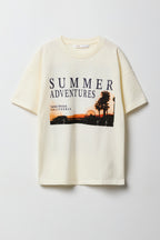 T-shirt surdimensionné à imprimé Destination pour enfants