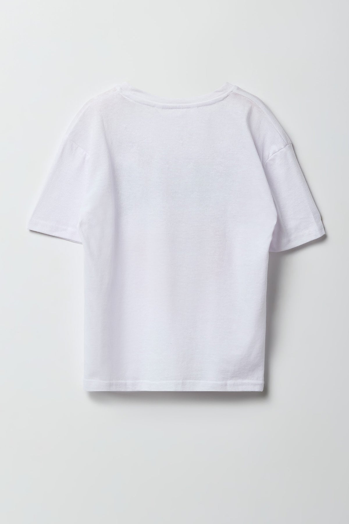 Alt View 2. Girls Luxe Heavy Cotton New York Flock Print T-Shirt - White