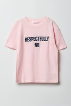 T-shirt à motif Respectfully No pour filles