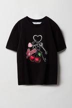 T-shirt à imprimé Porte-clés pour fille