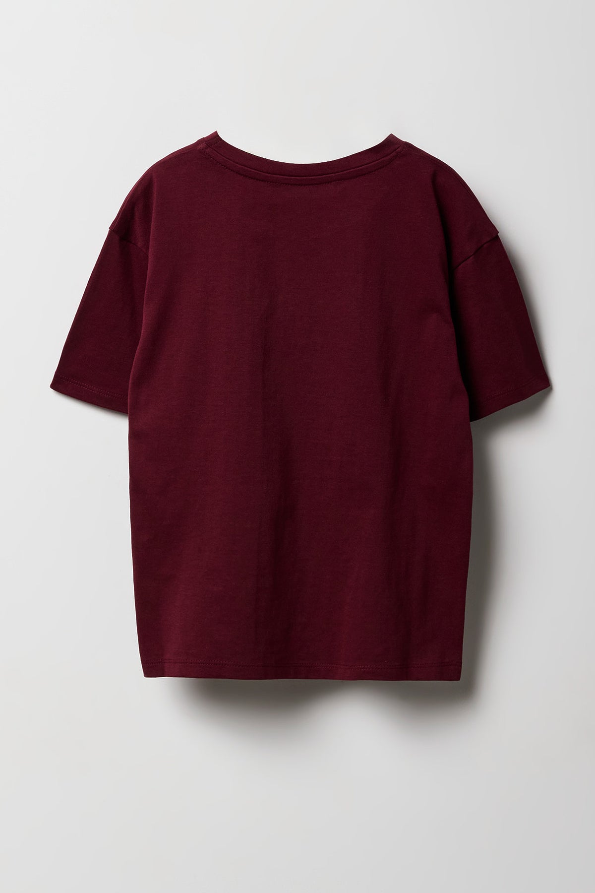 Alt View 2. Girls Luxe Heavy Cotton Rhinestone Star T-Shirt - Burgundy