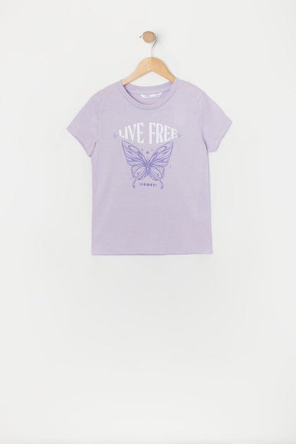 T-shirt à imprimé Papillon pour fille