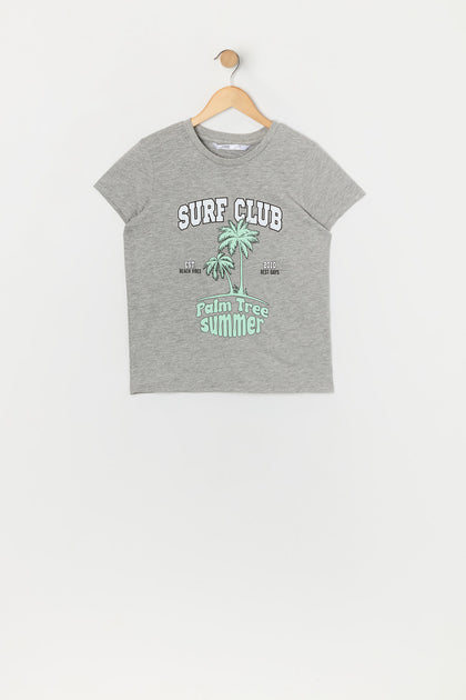 T-shirt à imprimé Surf Club pour fille
