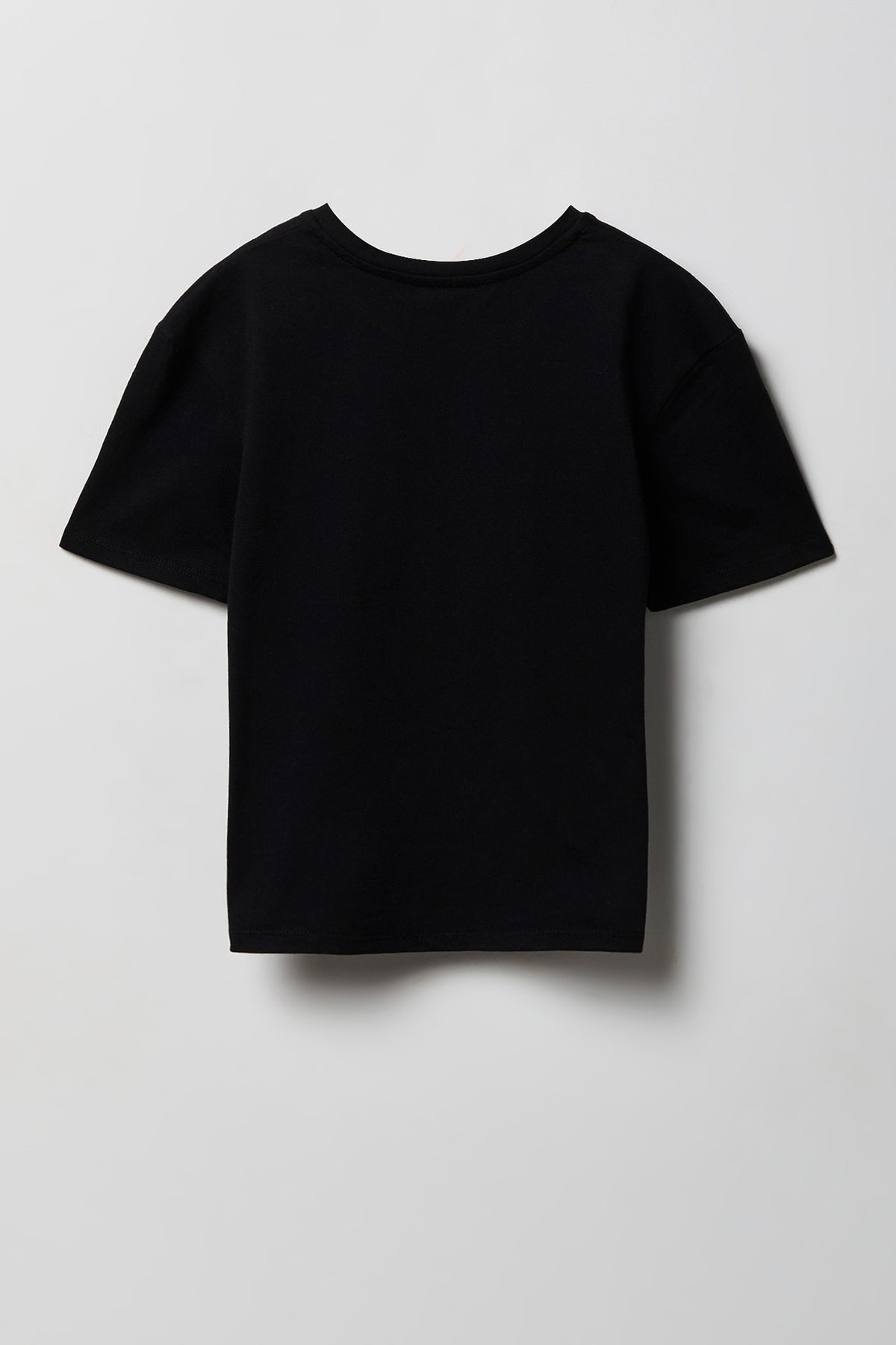 Alt View 2. Girls Luxe Heavy Cotton Star Graphic T-Shirt - Black