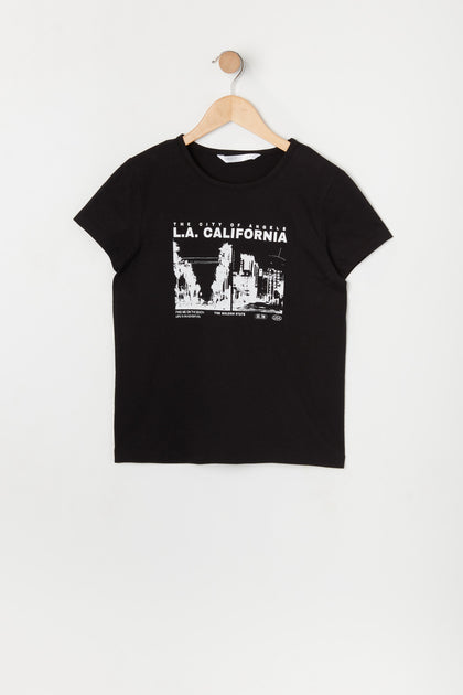 T-shirt à imprimé LA California pour fille