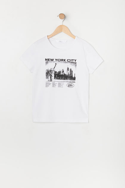 T-shirt à imprimé New York City pour fille