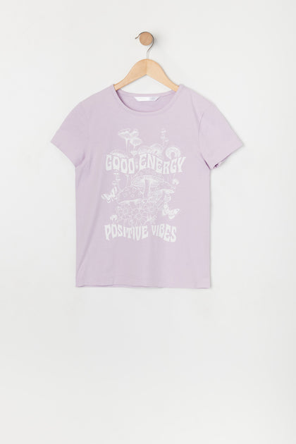 T-shirt à imprimé Good Energy pour fille