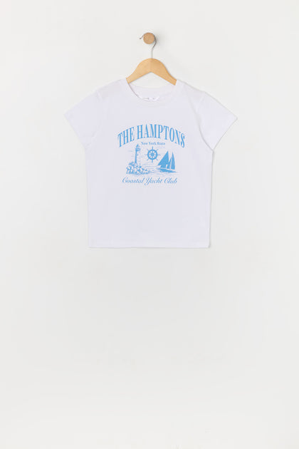 T-shirt à imprimé The Hamptons pour fille