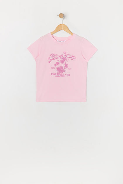 T-shirt à imprimé Palm Springs pour fille