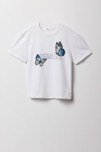 T-shirt à imprimé Demure avec pierres du Rhin pour fille