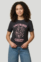 T-shirt à imprimé en relief pour fille