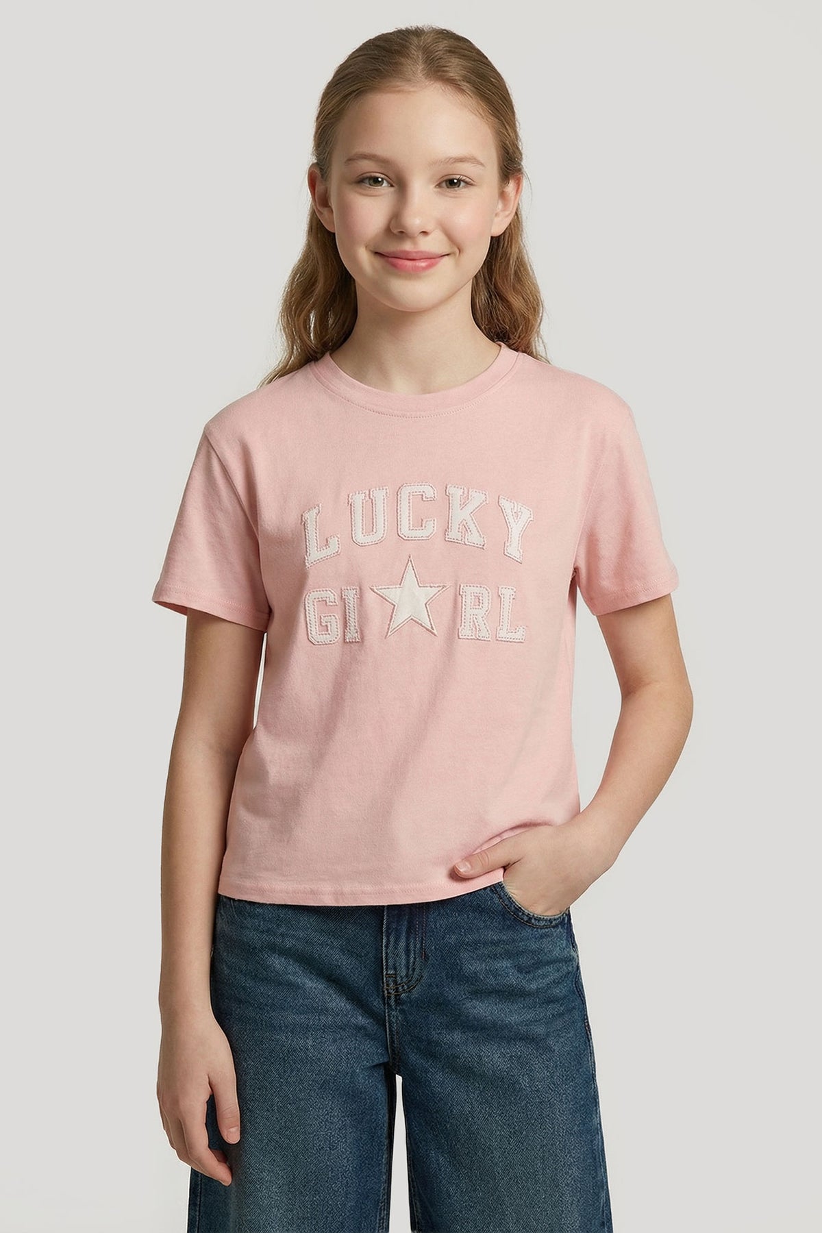 T-shirt avec empiècement pour fille