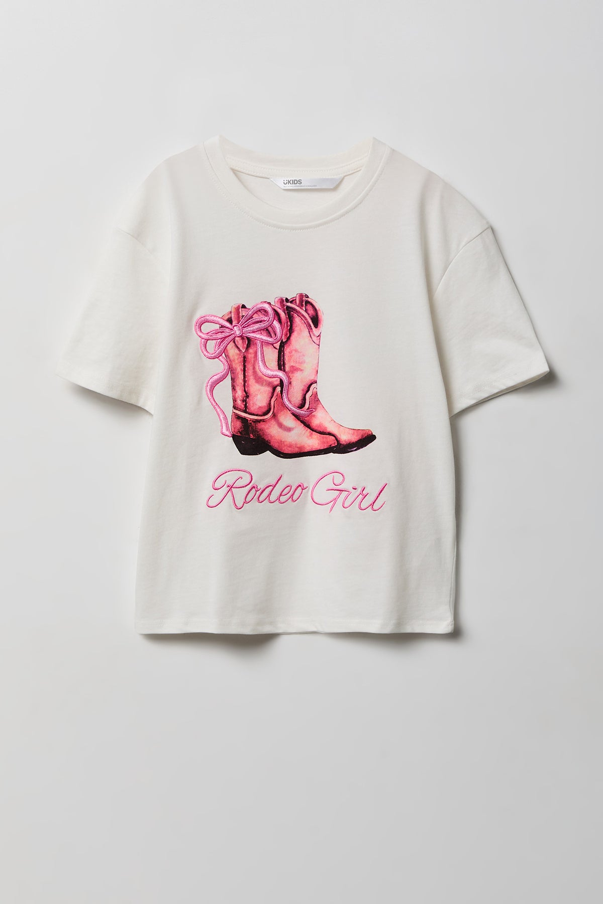 Girls Country Graphic T-Shirt - Natural