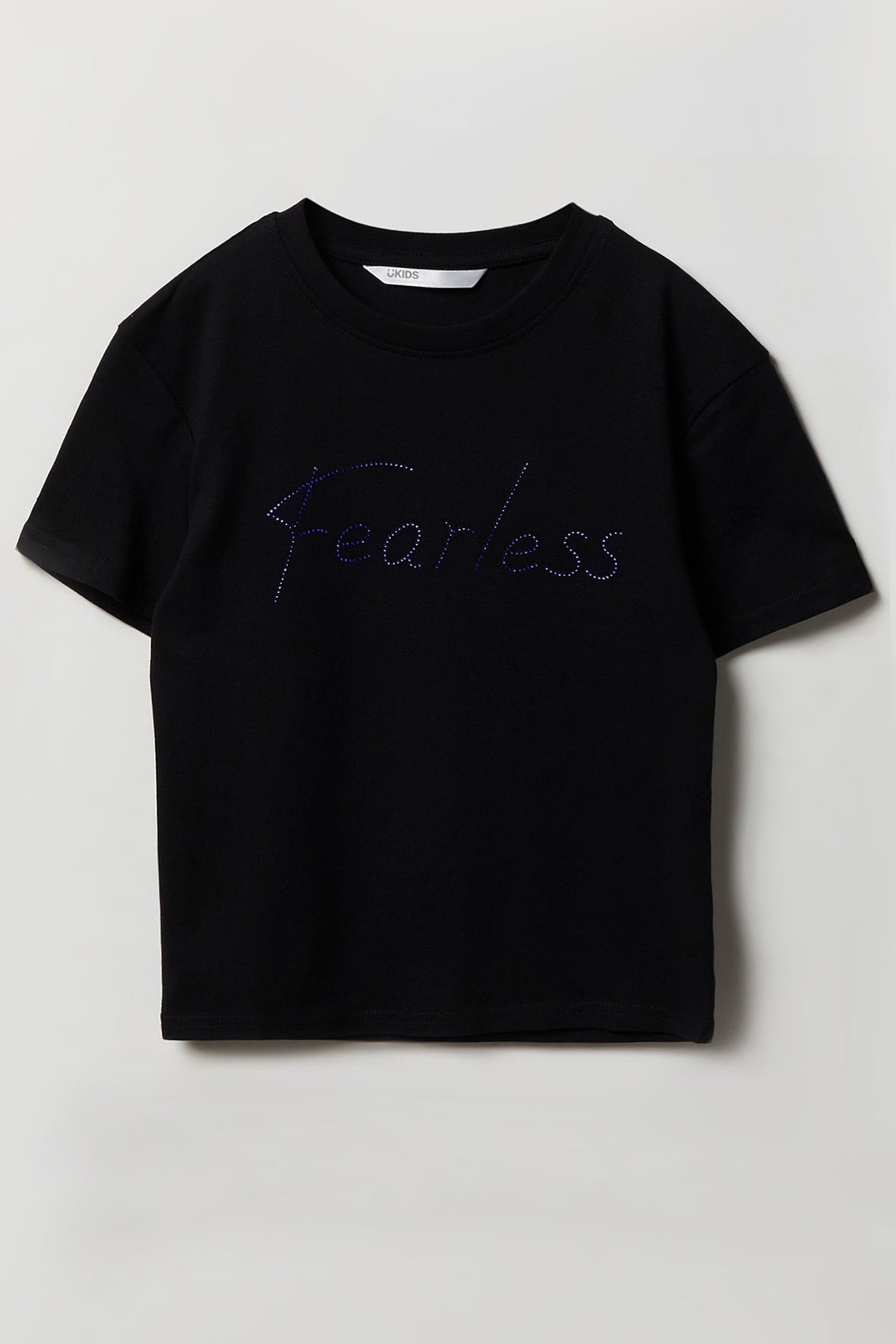 Girls Rhinestone T-Shirt - Black