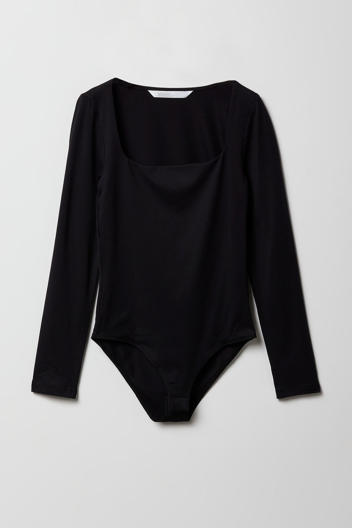 Maillot à manches longues avec encolure carrée pour fille