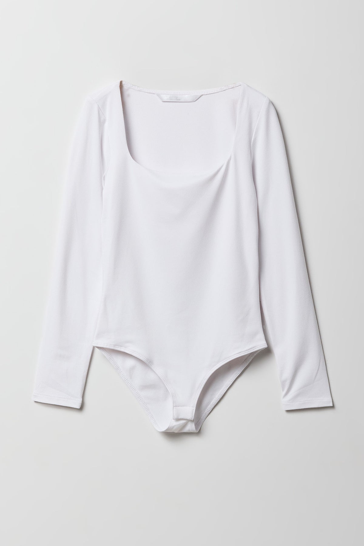 Maillot à manches longues avec encolure carrée pour fille
