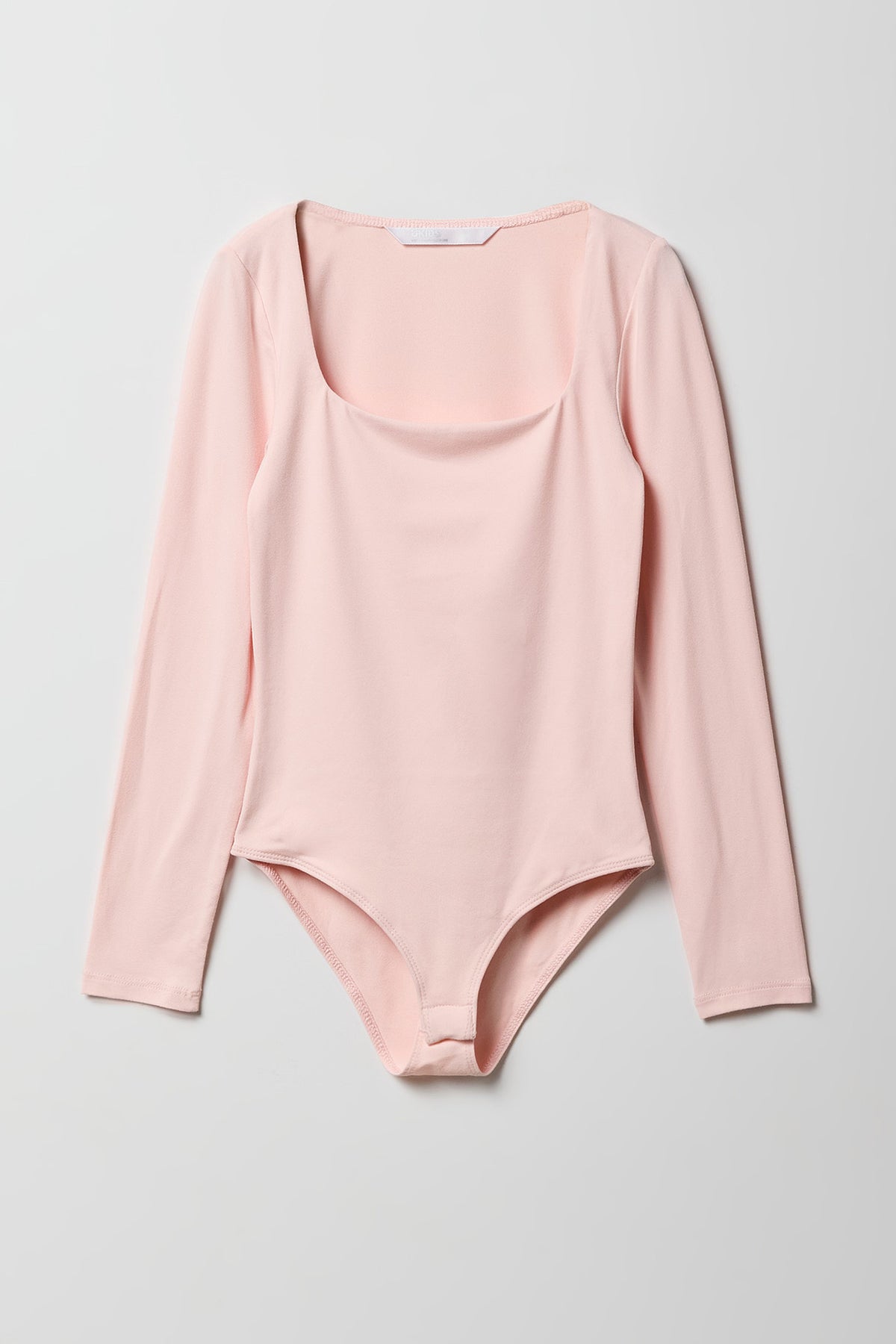 Maillot à manches longues avec encolure carrée pour fille