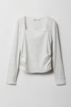 Girls Square Neck Long Sleeve Top