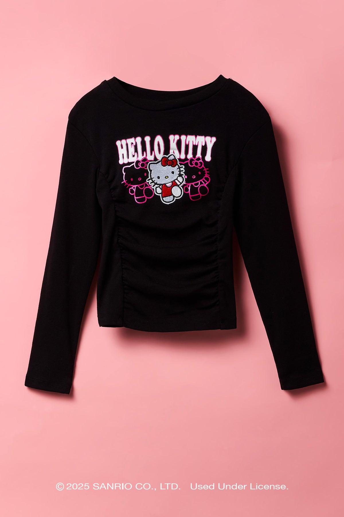 Haut à manche longue côtelé cintré Hello Kitty® pour filles