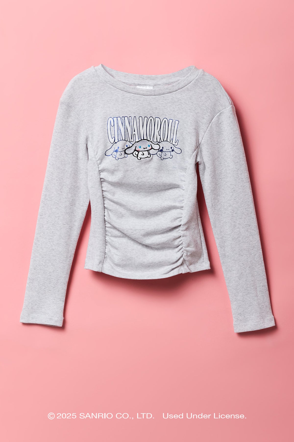 Haut à manche longue côtelé cintré Cinnamoroll™ pour filles