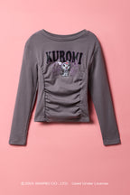 Haut à manche longue côtelé cintré Kuromi™ pour filles