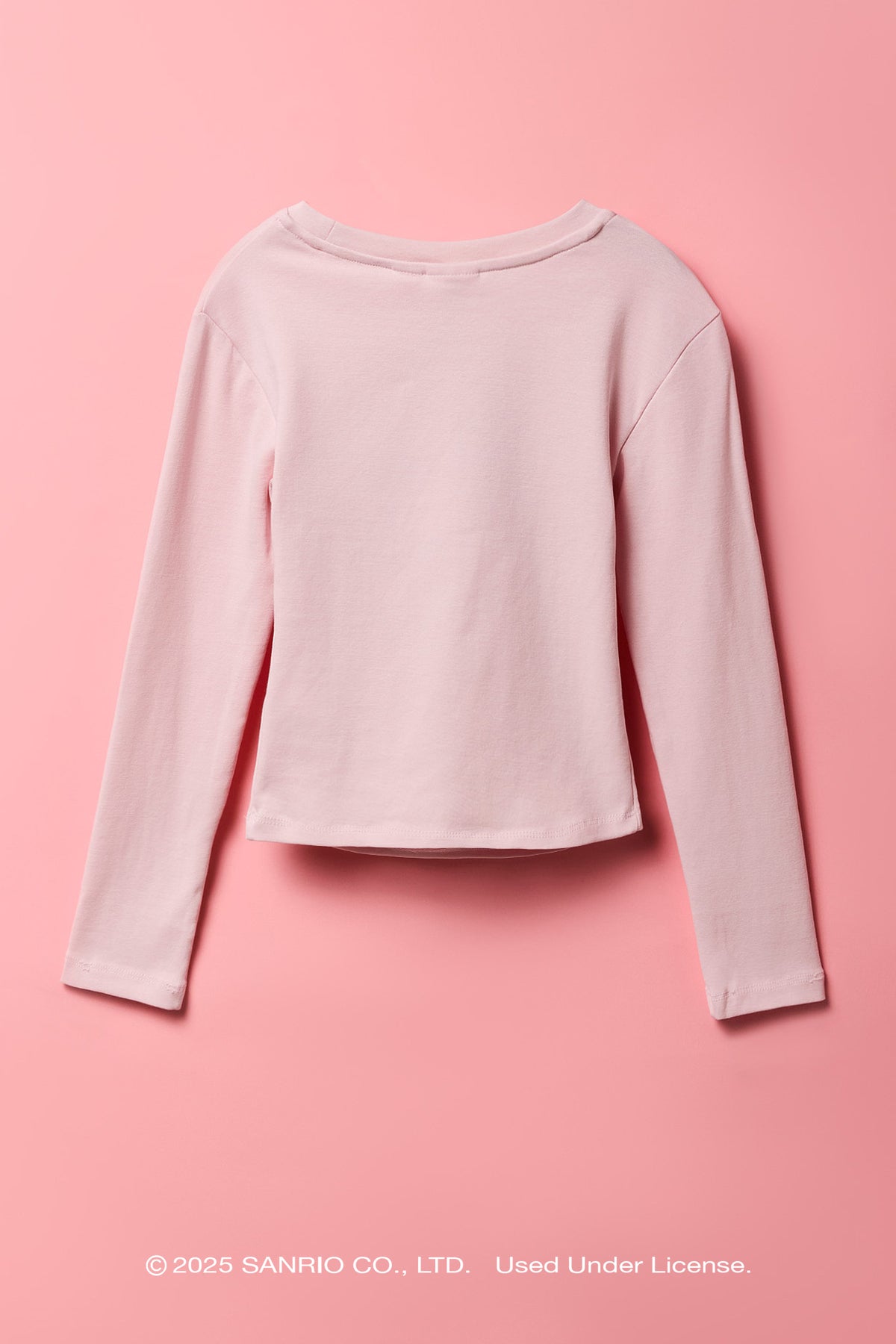 Alt View 2. My Melody™ Girls Ribbed Cinched Long Sleeve Top - Pink