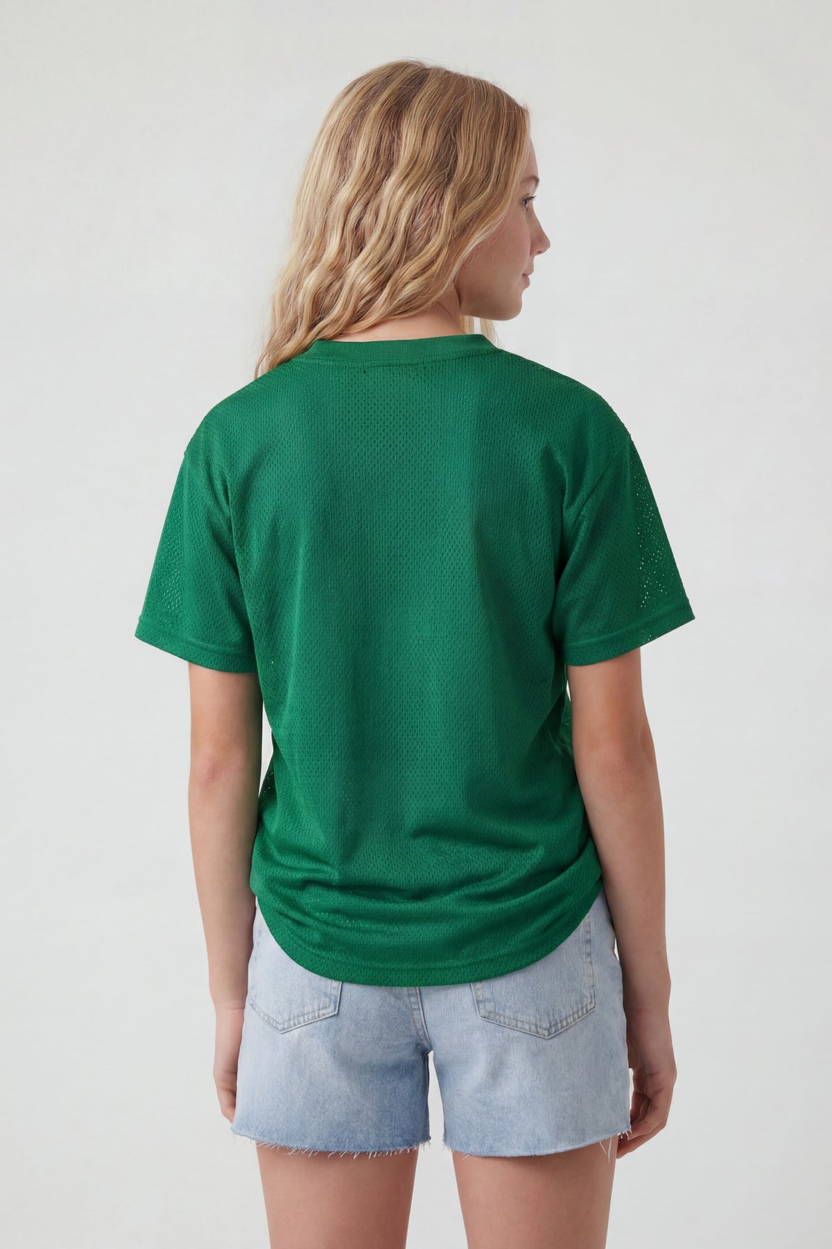 Alt View 2. Kids Mexico Mesh Jersey - Green