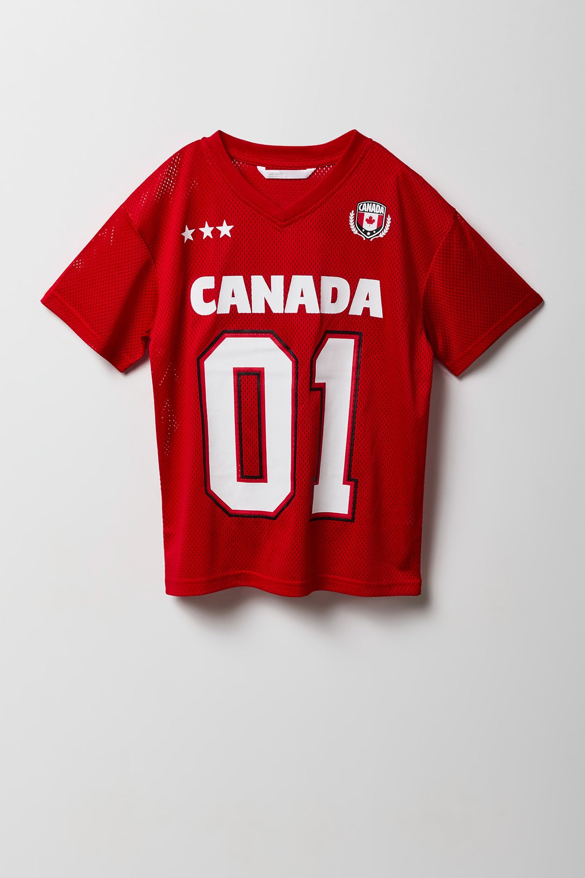 Alt View 3. Kids Canada Mesh Jersey - Red