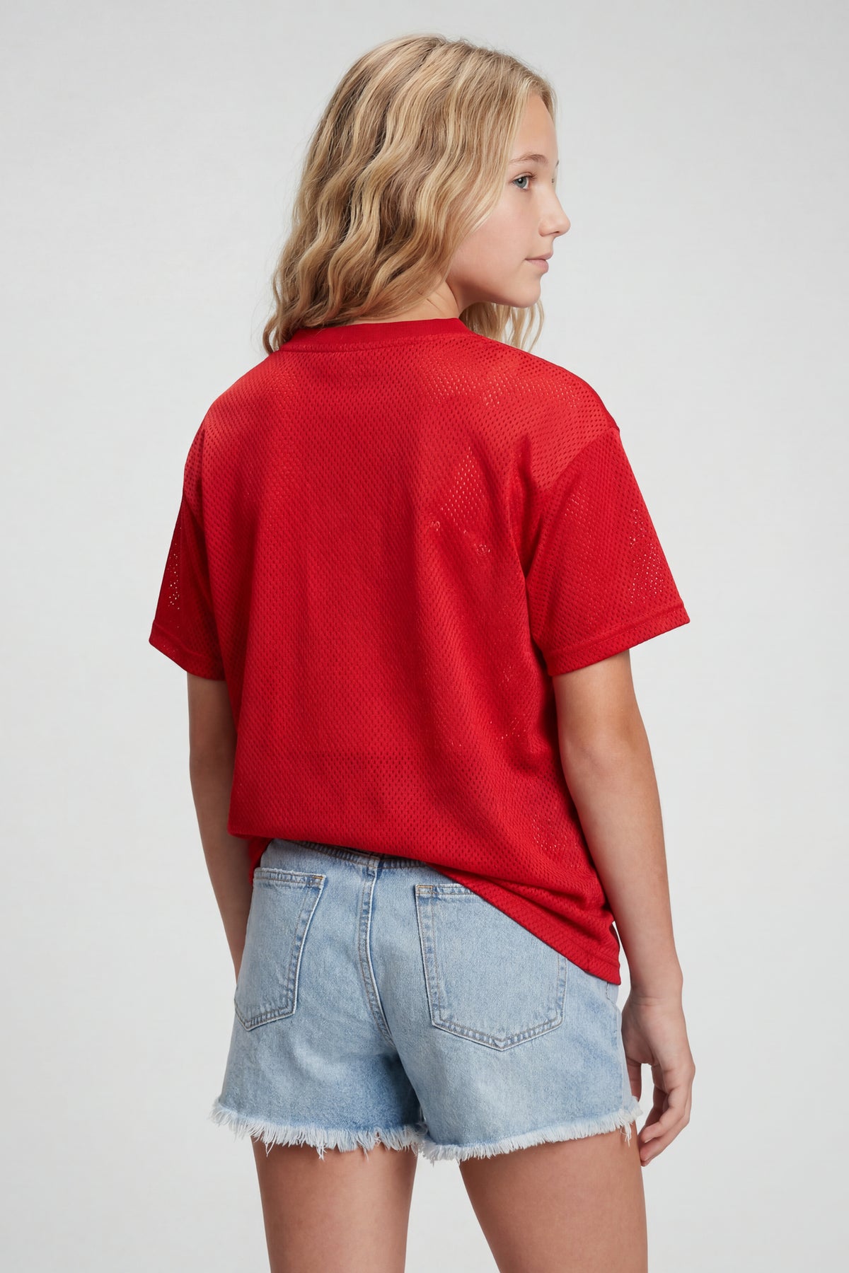 Alt View 5. Kids Canada Mesh Jersey - Red