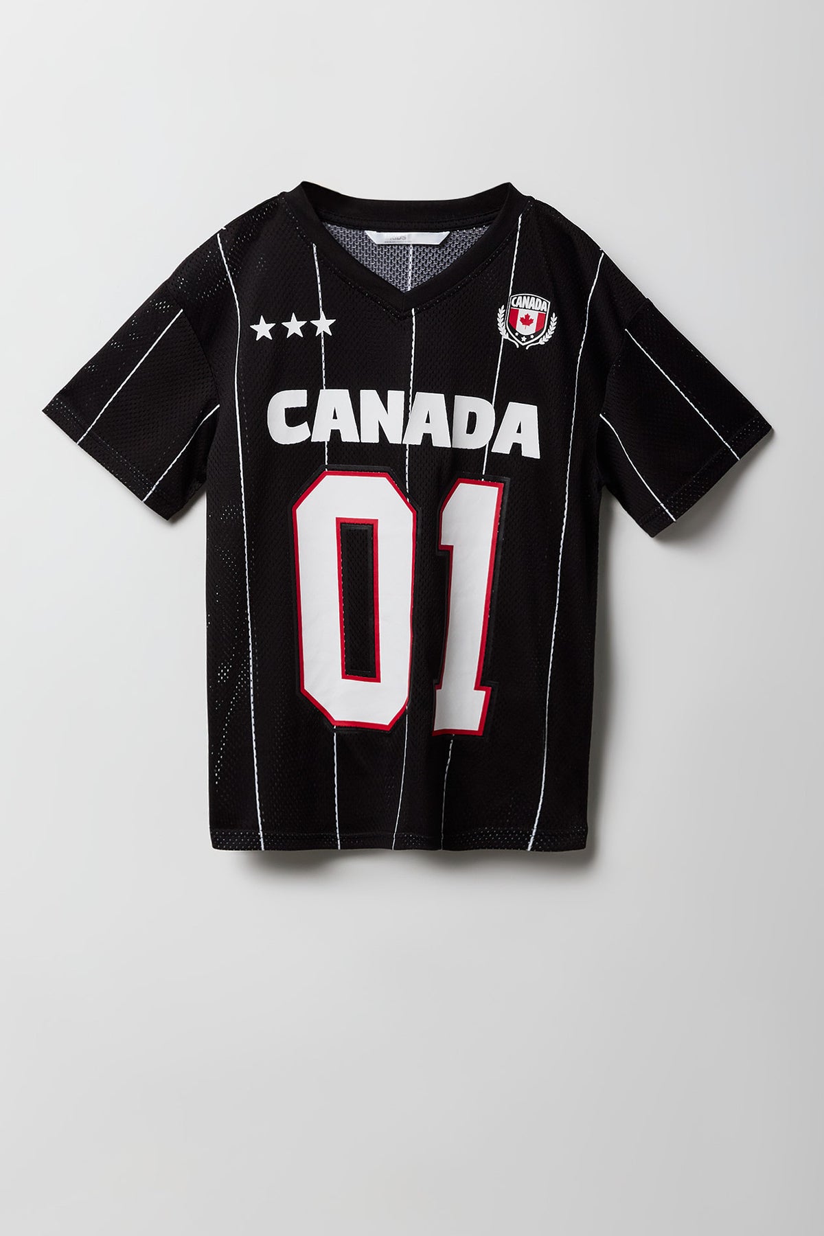 Alt View 3. Kids Canada Mesh Jersey - Black with White