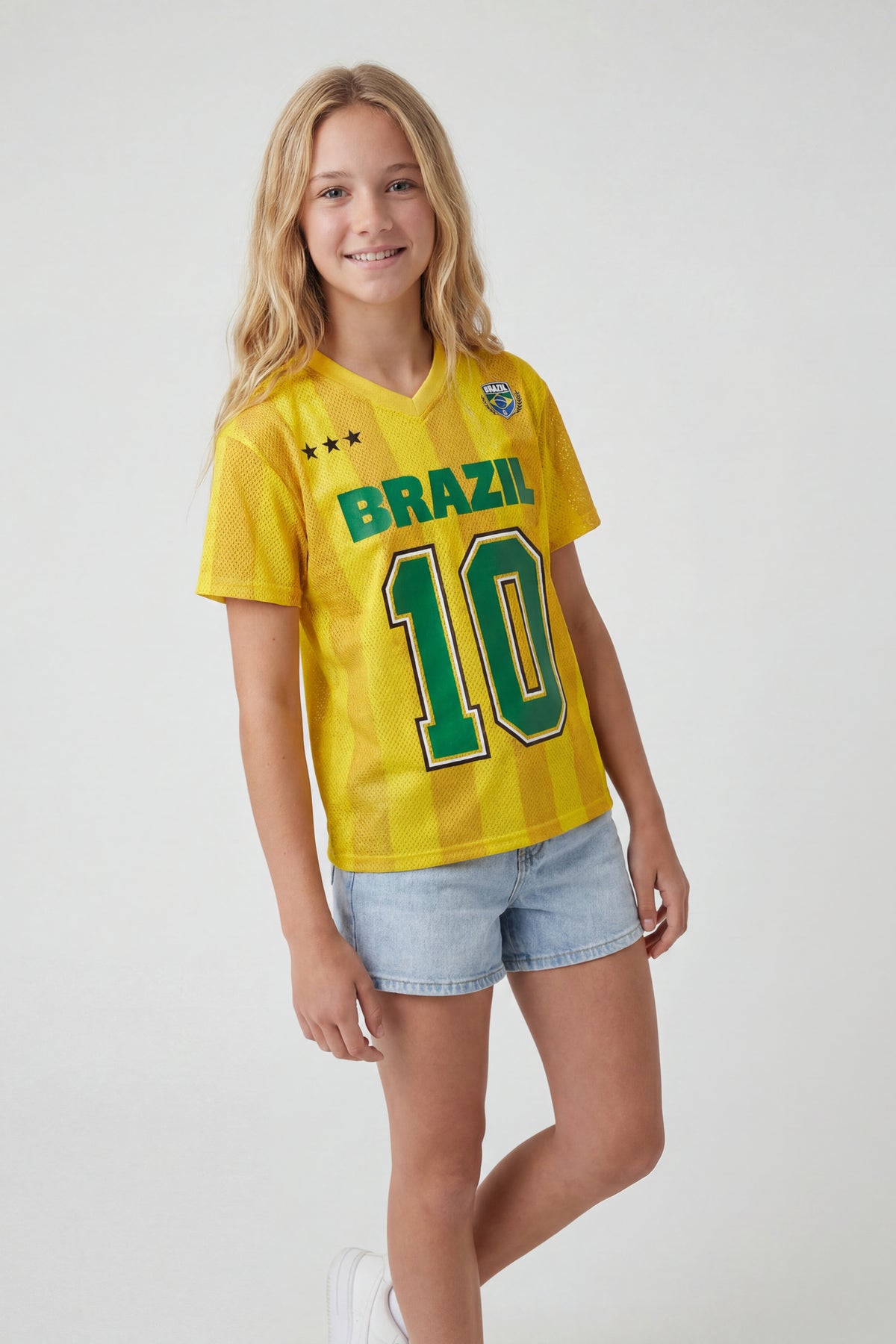 Kids Brazil Mesh Jersey - Yellow