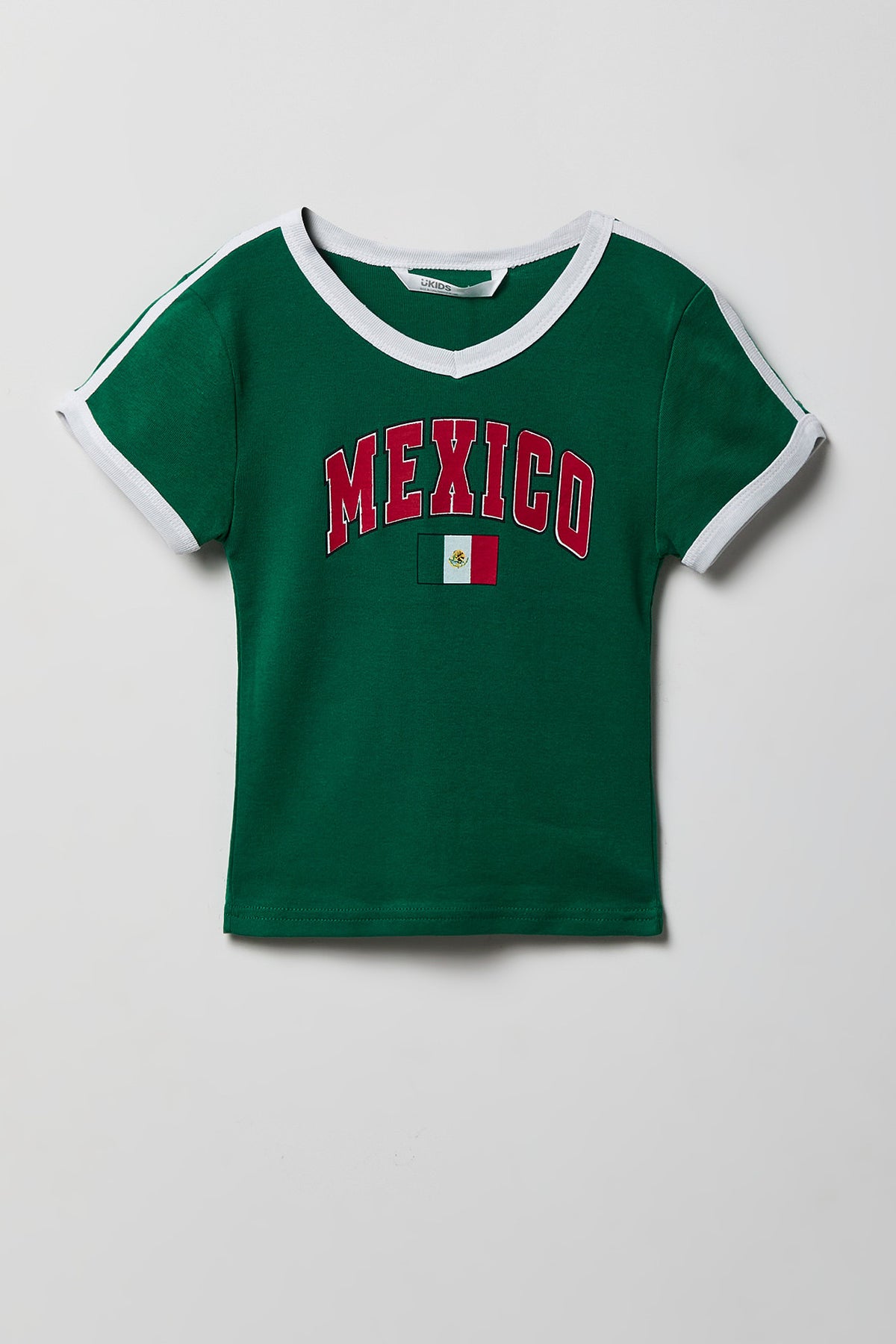 Alt View 3. Girls Mexico Graphic Soccer T-Shirt - Hunter Green