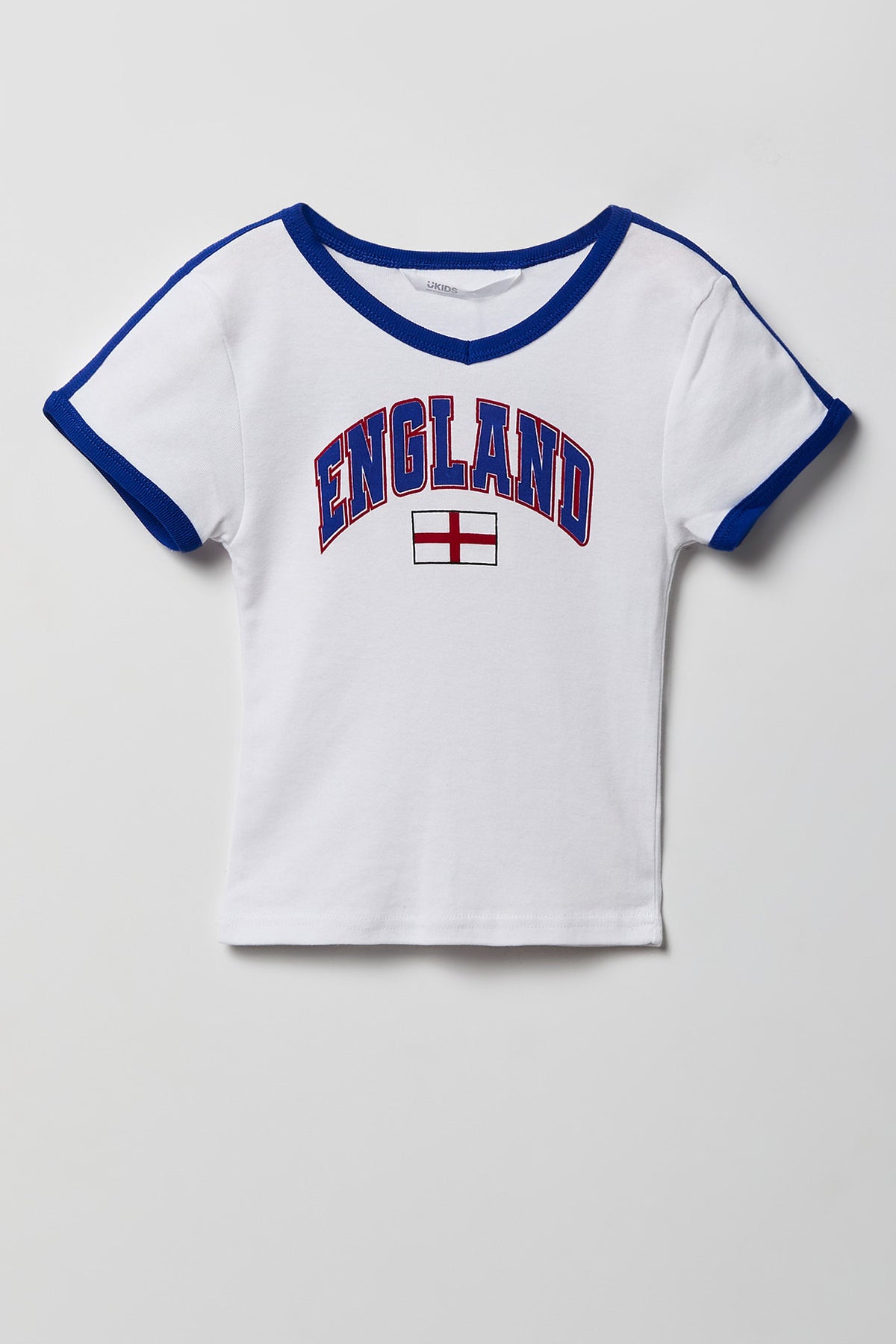 Alt View 3. Girls England Graphic Soccer T-Shirt - Ivory
