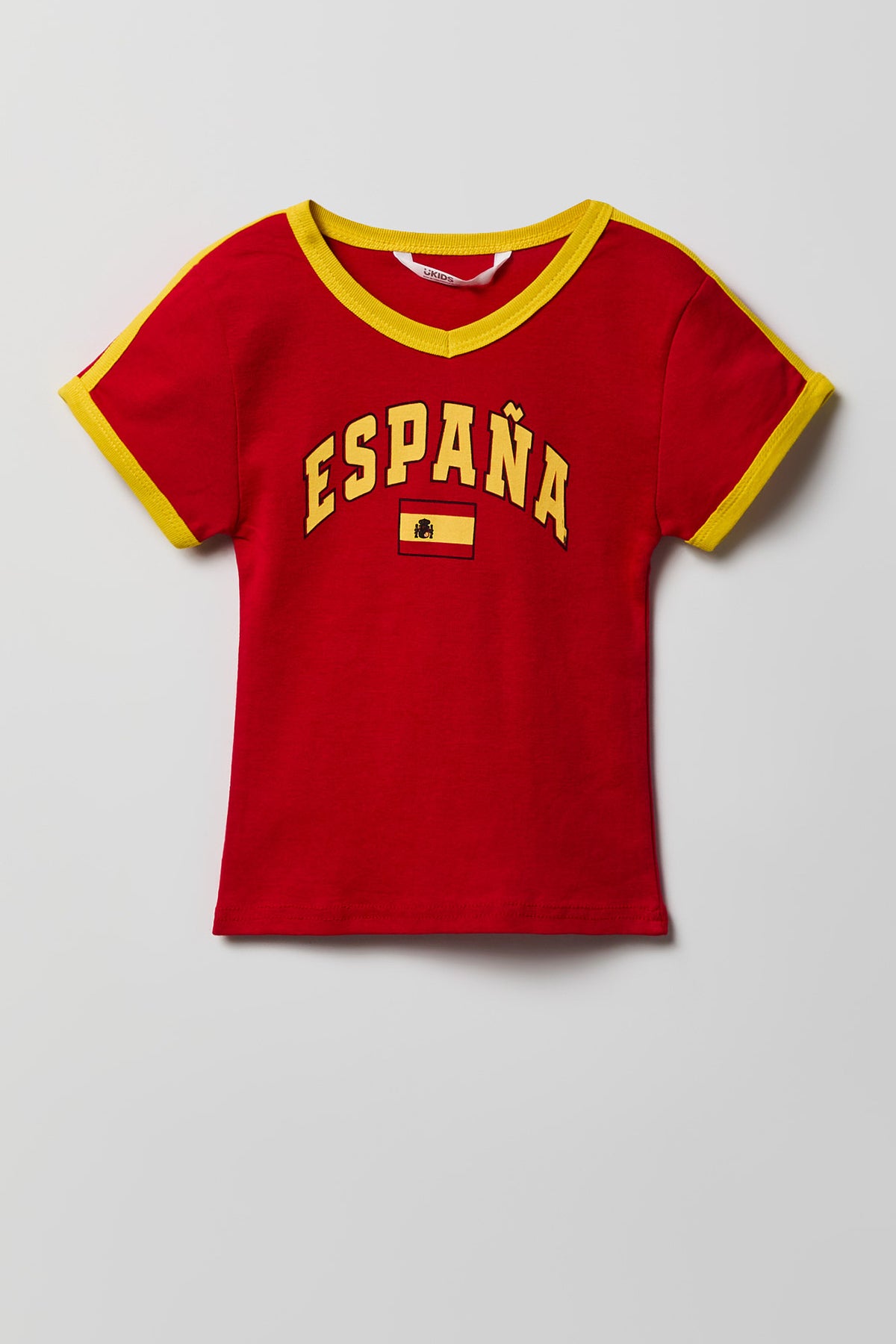 Alt View 3. Girls Spain Graphic T-Shirt - Dark Red