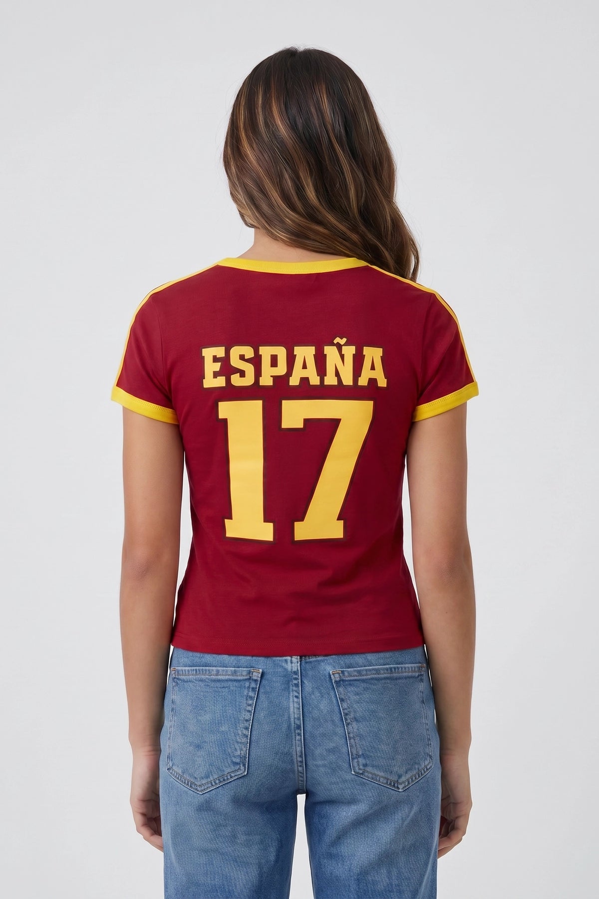Alt View 2. Girls Spain Graphic T-Shirt - Dark Red