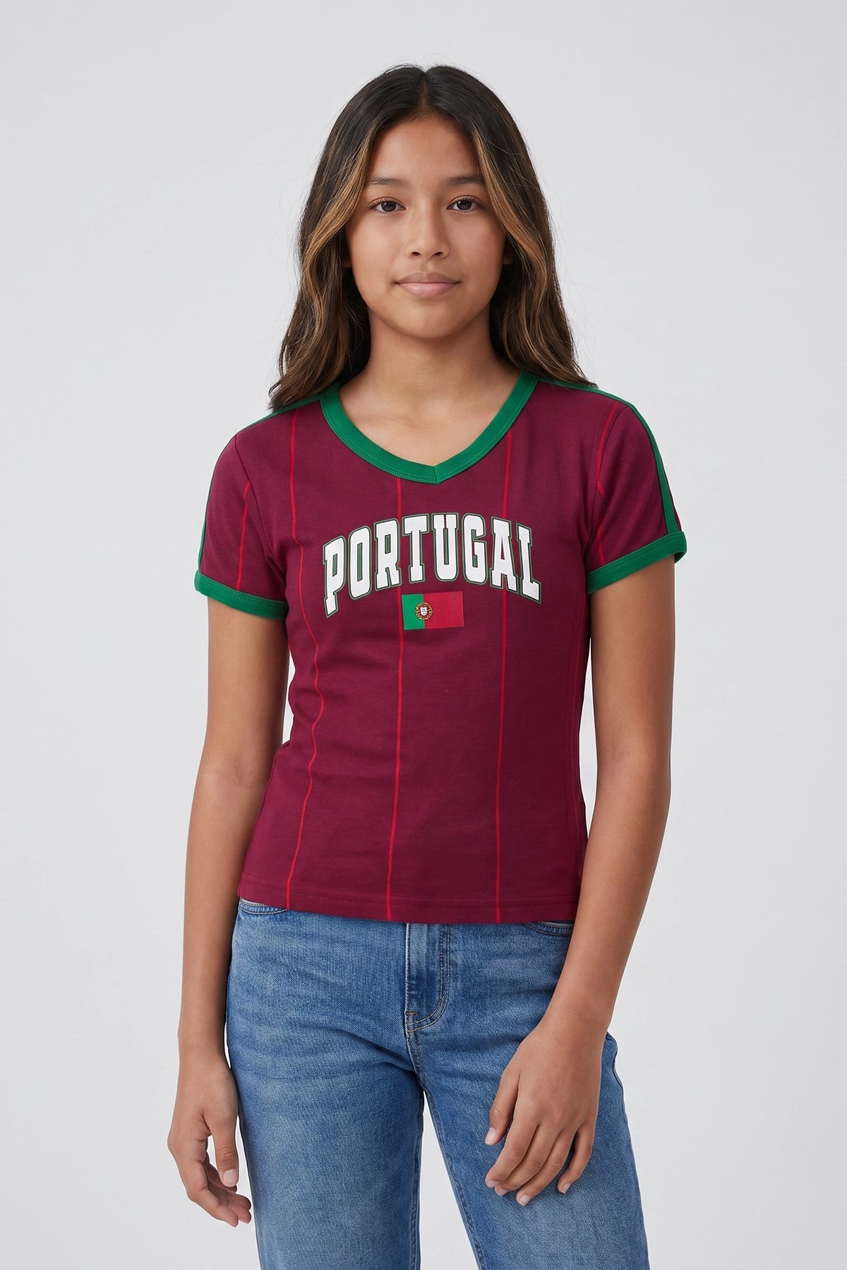 Girls Portugal Graphic T-Shirt - Plum