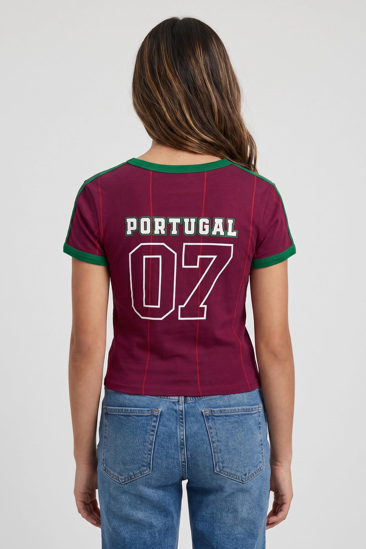 Alt View 2. Girls Portugal Graphic T-Shirt - Plum