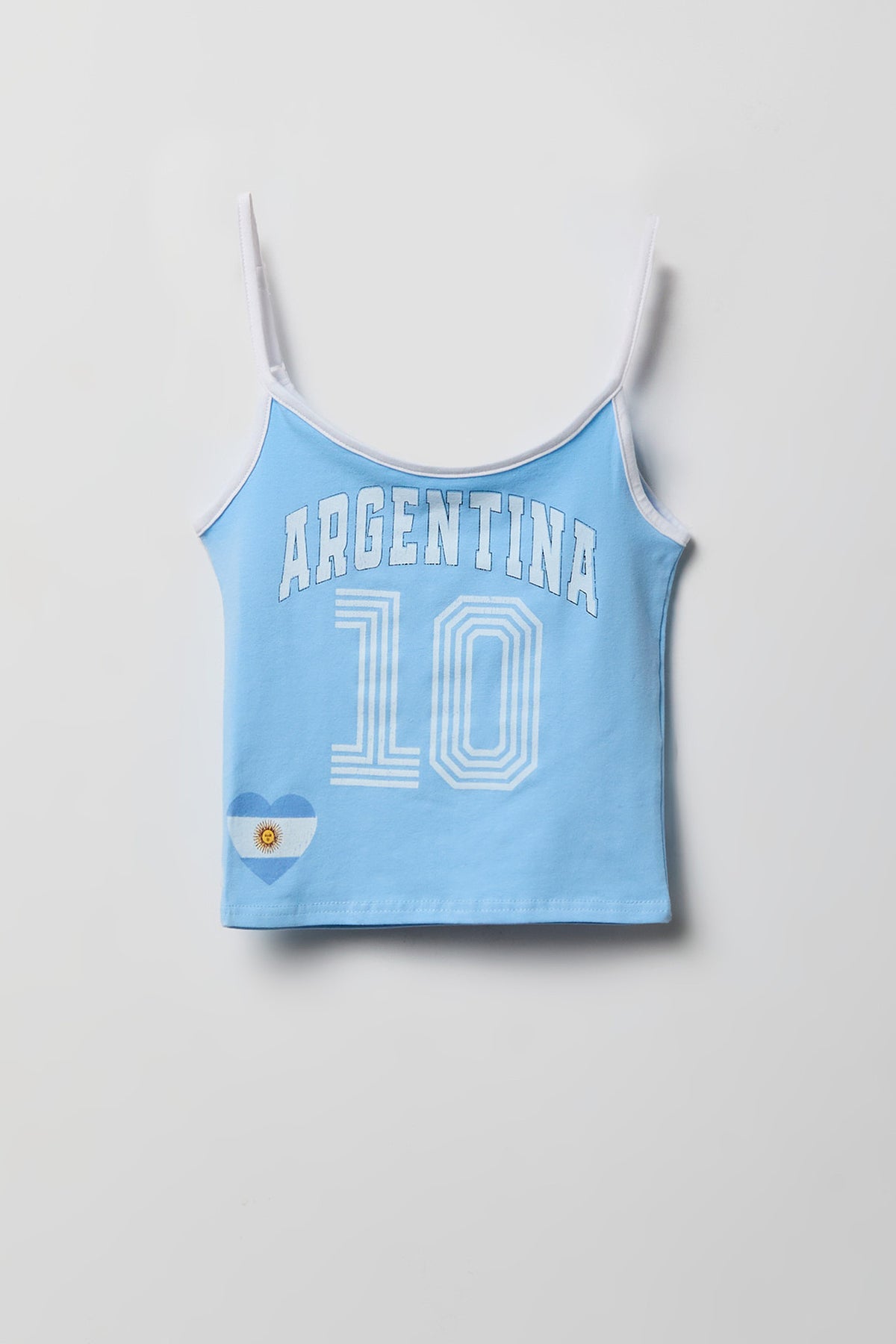 Vue alternative 4. Ensemble avec débardeur et short de soccer à imprimé Argentine pour enfant