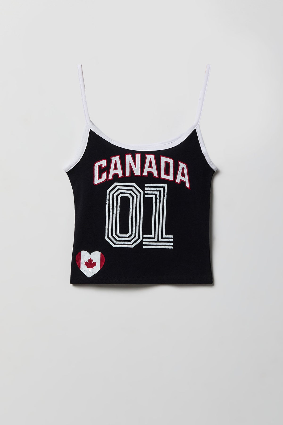 Alt View 4. Girls Canada Graphic Soccer Tank and Short Set - Black with White