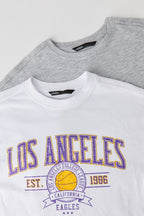 Boys Graphic & Solid T-Shirt (2 Pack)
