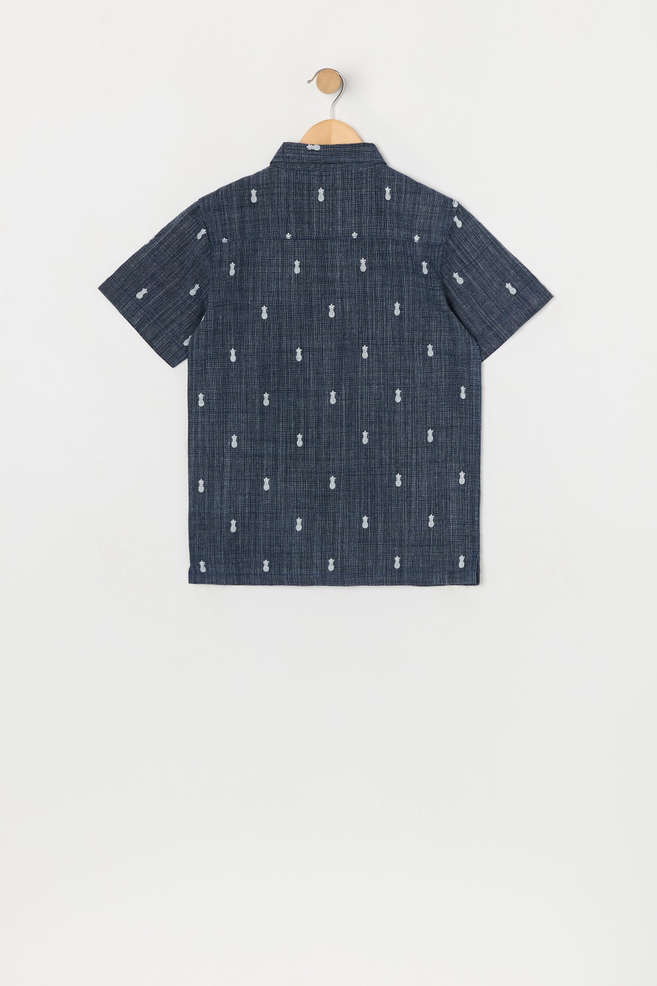 Boys Pineapple Ditsy Print Button-Up Top