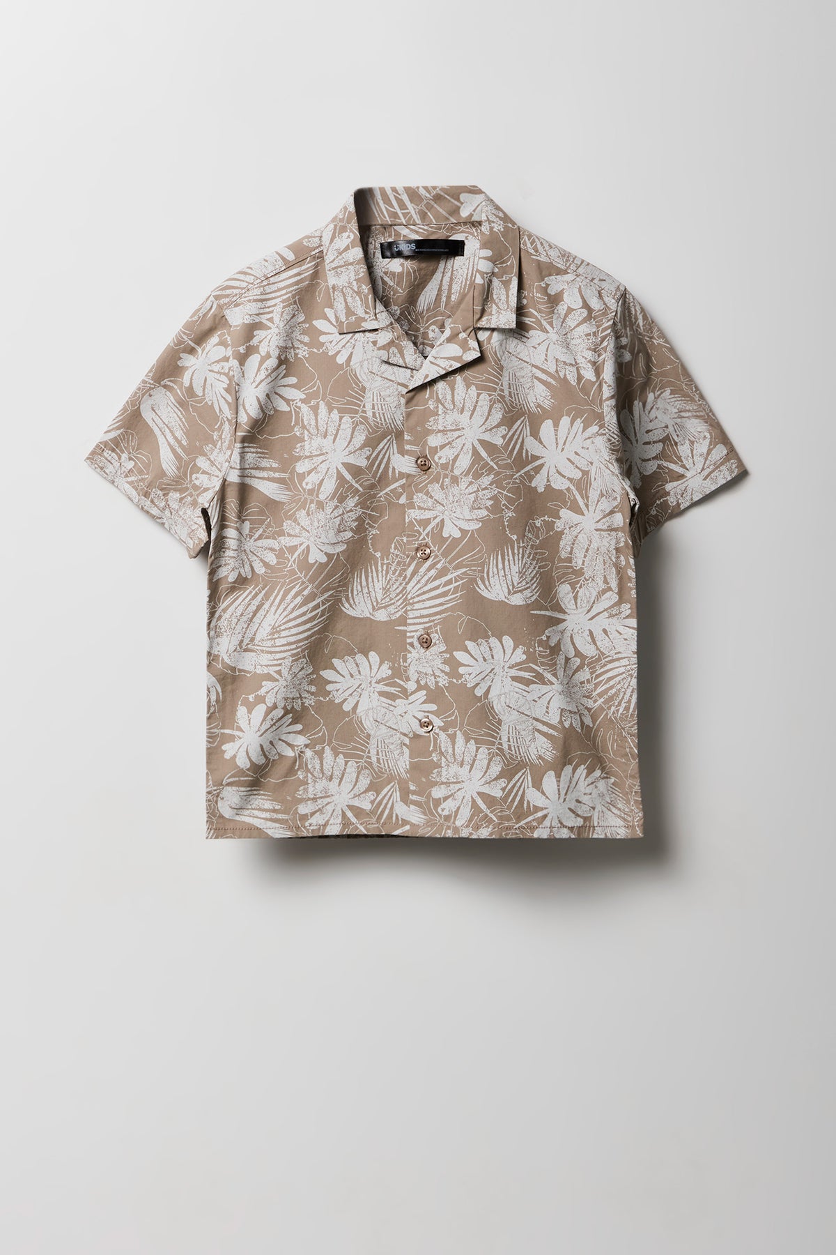 Haut boutonné à imprimé tropical